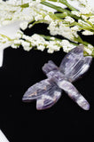 Dragonfly Chevron Banded Amethyst Crystal Carving