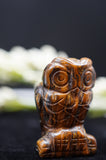 Owl Tigers Eye Crystal Carving