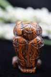 Owl Tigers Eye Crystal Carving