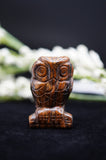 Owl Tigers Eye Crystal Carving