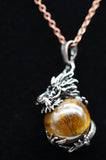 Whole Dragon Crystal Sphere with Necklace (Various Options)