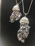 Bismuth Crystal Jellyfish Necklace