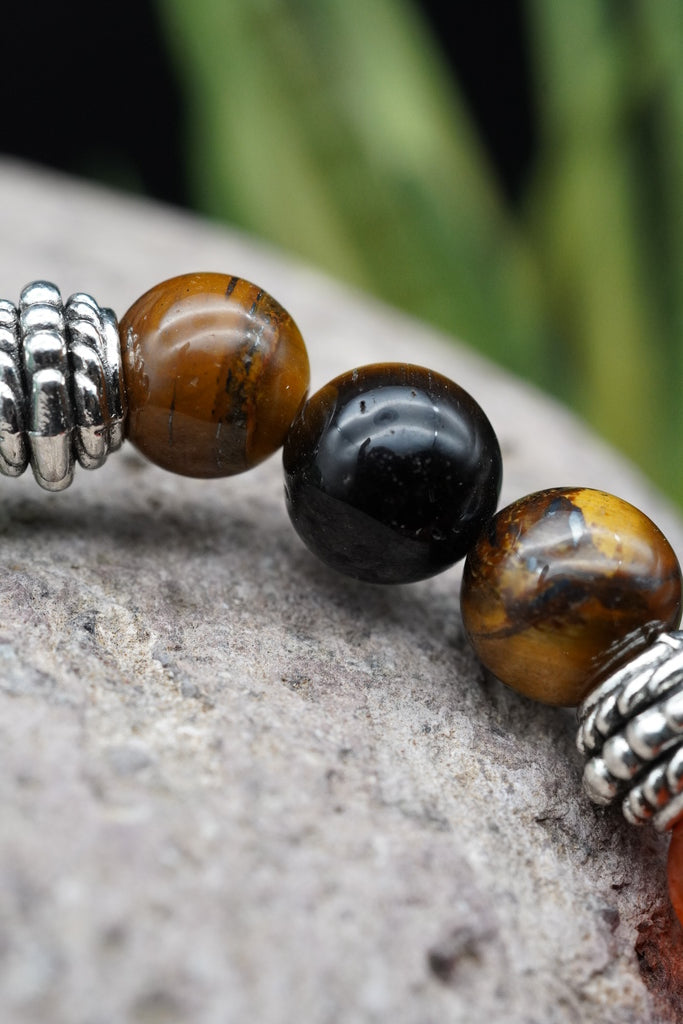 7 Chakras Meditation Hand Charm Beads Stretch Gemstone Bracelet